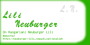 lili neuburger business card